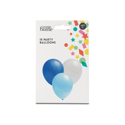 George Home Mix Blue Party Balloons 15 Pack