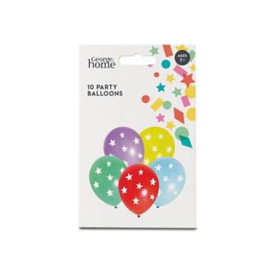 George Home Star Latex Balloons 10pk