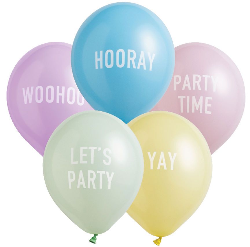 George Home Slogan Pastel Balloons