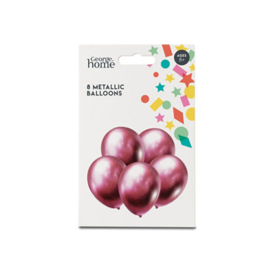 George Home Pink Metallic Folienballons 8er-Pack