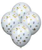 George Home Double Layered Gold and Silver Confett Star Balloons GOODS ASDA   