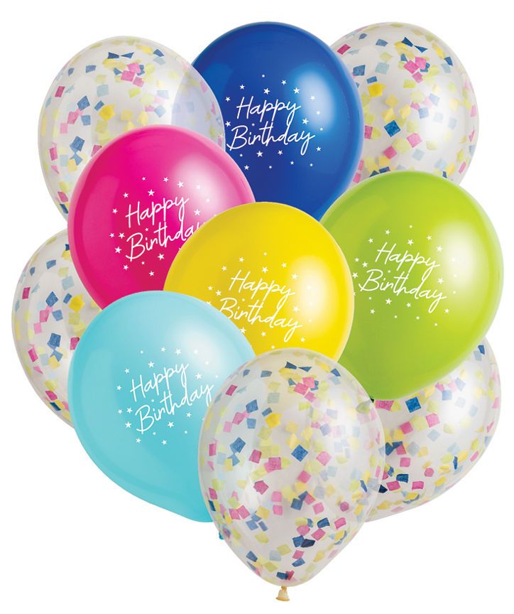 George Home Happy Birthday Confetti Balloons GOODS ASDA   