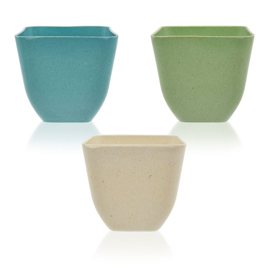 ASDA Square Mini Fibre Plant Pots 3 Pack GOODS ASDA   