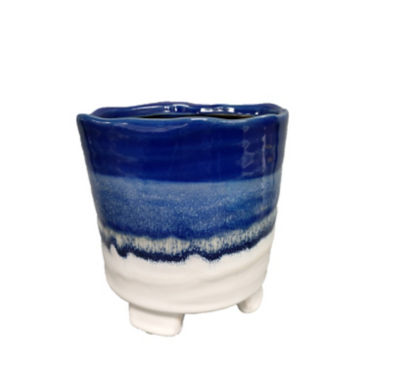 George Home Blue Stone Planter 15cm cube, imported from the UK