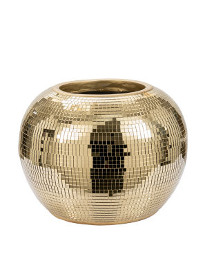 ASDA George Home Disco Ball Planter Gold 24 x 24 x 18.6 cm- Buy online at McGrocer