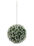 George Home white rose ball 28cm decorative chain - British product