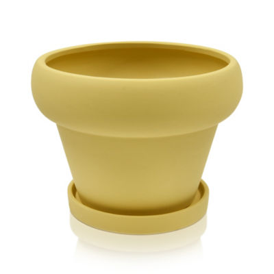 George Home small ceramic flower pot with saucer 17cm - British product