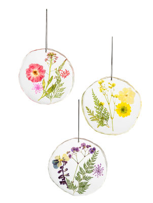 ASDA George Home Floral Resin Hanging Décor 10.2x0.7x10.2cm- Buy online at McGrocer