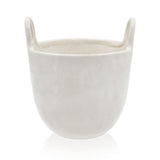 George Home white ceramic basket planter 17.5x16.7x15.5cm, imported from the UK