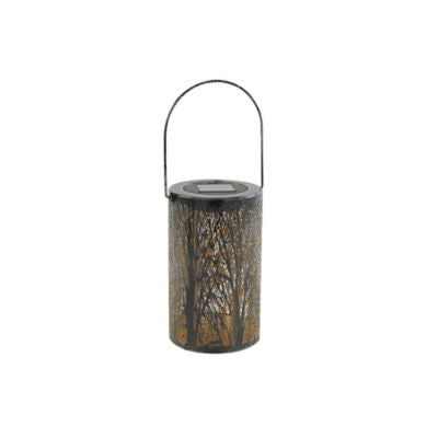 George Home metal solar lantern 14x12x20cm, laser cut design (British brand)