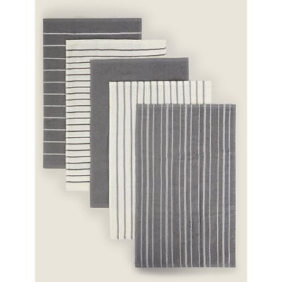 George Home grey check terry tea towels (British brand)