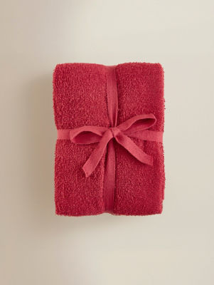 George Home red terry tea towels 62 x 42cm - British product