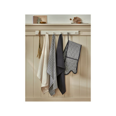 Stacey Solomon gingham tea towel and oven glove set, imported from the UK