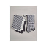 Stacey Solomon gingham tea towel and oven glove set, imported from the UK