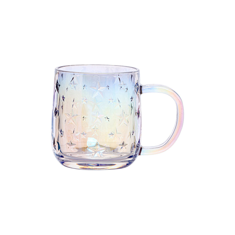 George Home iridescent star glass mug - British product