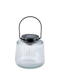 George Home glass ribbed lantern 13x13x21.4cm (British brand)