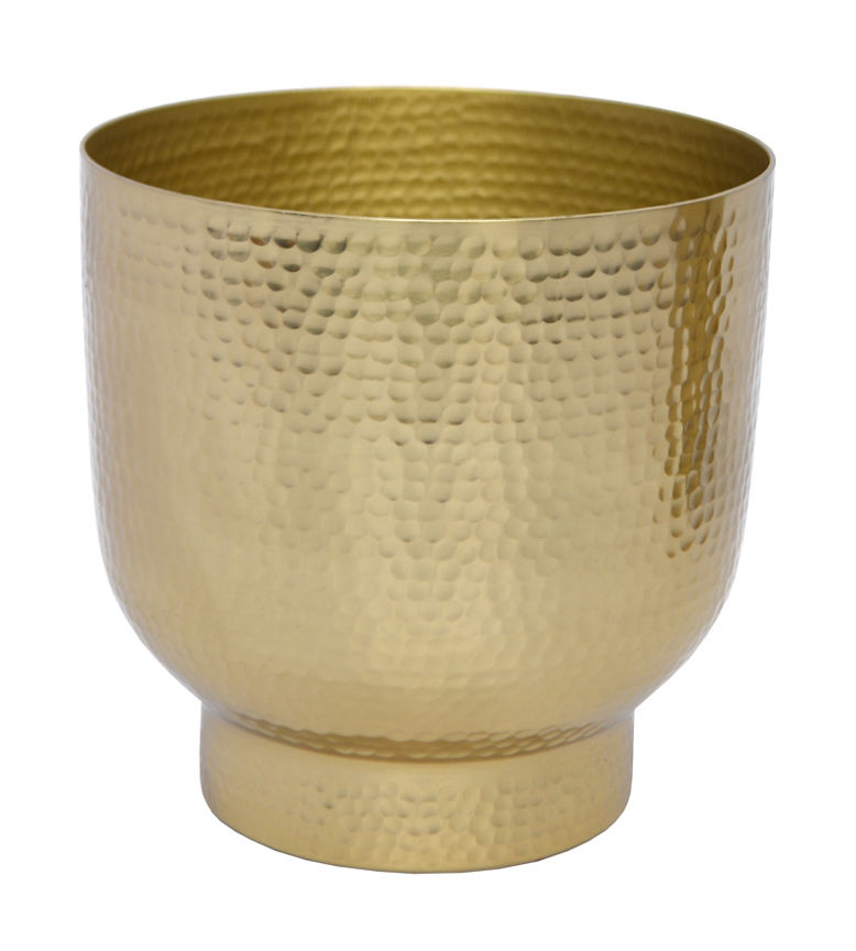 George Home Gold Hammered Planter GOODS ASDA   