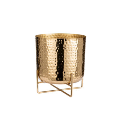 George Home gold hammered effect planter, UK version