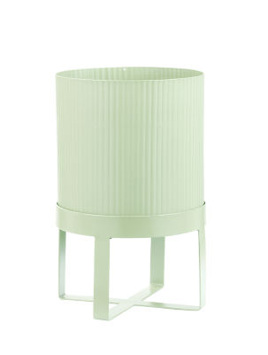 George Home green metal planter with stand 19x19x28cm, imported from the UK
