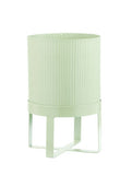 George Home green metal planter with stand 19x19x28cm, imported from the UK