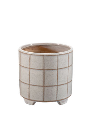 George Home check planter 20x20x20cm, imported from the UK