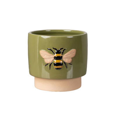 George Home embossed bee plant pot 13.3x14.2x12cm (British brand)