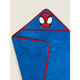 George Home blue Spider-Man hooded towel 75x75cm (British brand)