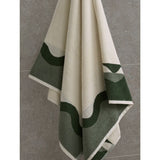 George Home green wiggle edge cotton bath sheet, UK version