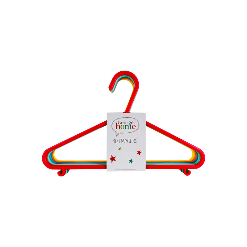 George Home children's hangers 10-pack multi-coloured, imported from the UK