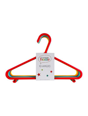 George Home children's hangers 10-pack multi-coloured, imported from the UK