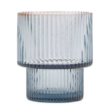 George Home blue stacking rib mixer glass, imported from the UK