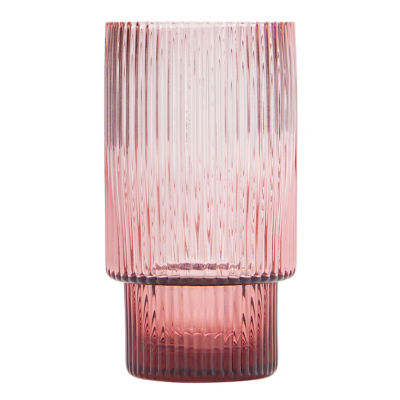 George Home purple ribbed stacking hiball glass 14cm (British brand)
