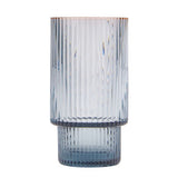 George Home blue stacking ribbed hiball glass, UK version