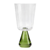 George Home chunky green stem wine glass, imported from the UK