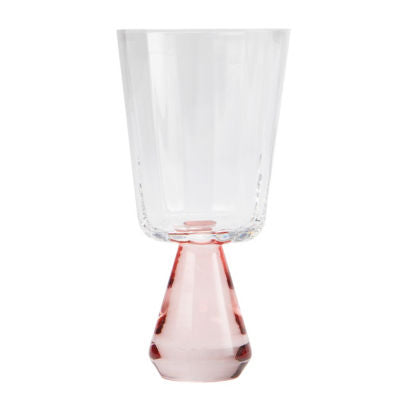 George Home chunky pink stem wine glass - British product