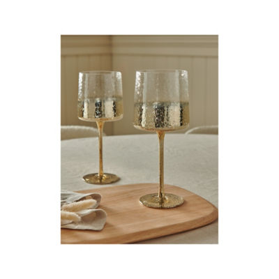 Stacey Solomon gold-tone wine glasses set of 2 - British product