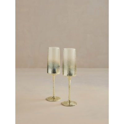 Stacey Solomon gold-tone champagne glasses set of 2, imported from the UK