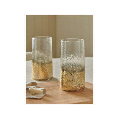 ASDA At Home with Stacey Solomon Gold-Tone Hiball Glasses - Set of 2- Buy online at McGrocer