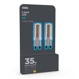 ASDA LED G9 warm white lightbulb 2 pack, imported from the UK
