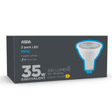 ASDA LED MR16 warm white bulb 3 pack (British brand)