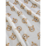 George Home natural bear print fleece blanket 150x120 cm, imported from the UK