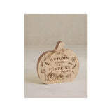 Stacey Solomon light wood pumpkin sign 17cm, imported from the UK