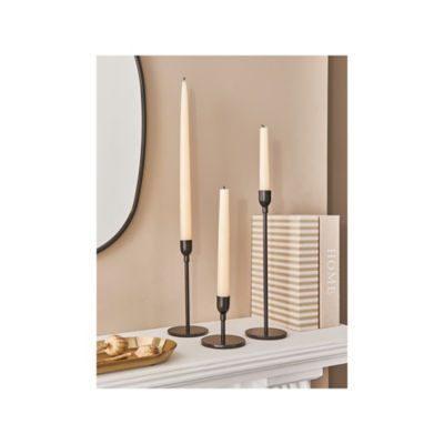 Stacey Solomon black metal candle holder set of 3 - British product