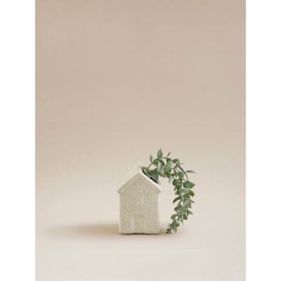 George Home cream mini house artificial trailing succulent 6x6x10cm - British product