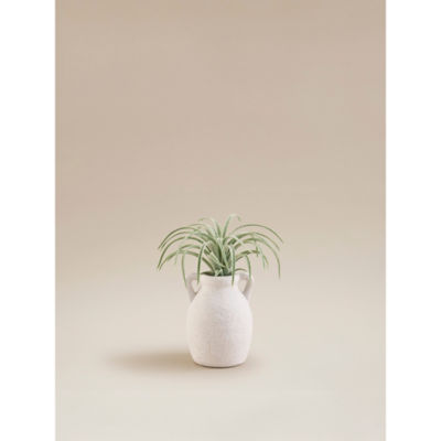 George Home cream artificial plant in ceramic pot 19cm - UK version