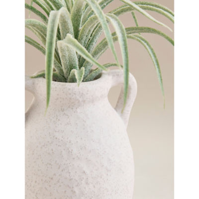 George Home cream artificial plant in ceramic pot 19cm - UK version