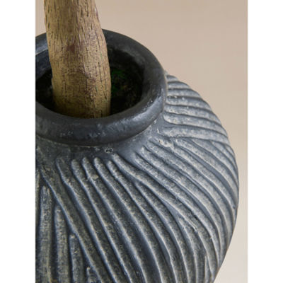 George Home artificial olive plant in black pot, imported from the UK