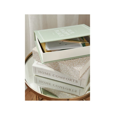 Stacey Solomon storage books set of 3 green and white (British brand)
