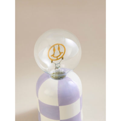 George Home lilac portable checkerboard lamp, imported from the UK