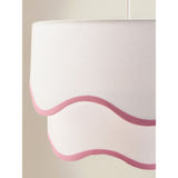 George Home pink two-tier scallop trim lampshade, UK version